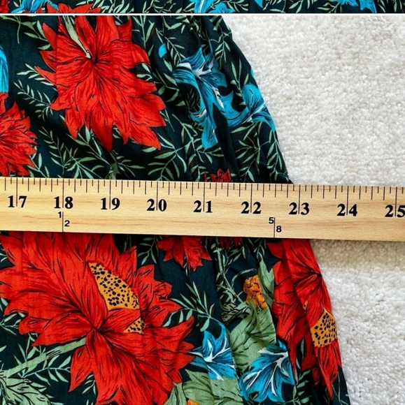 ATL Abel The Label Floral Dress Fantasy XS Blue Orange Green Short Sleeve - Picture 8 of 10